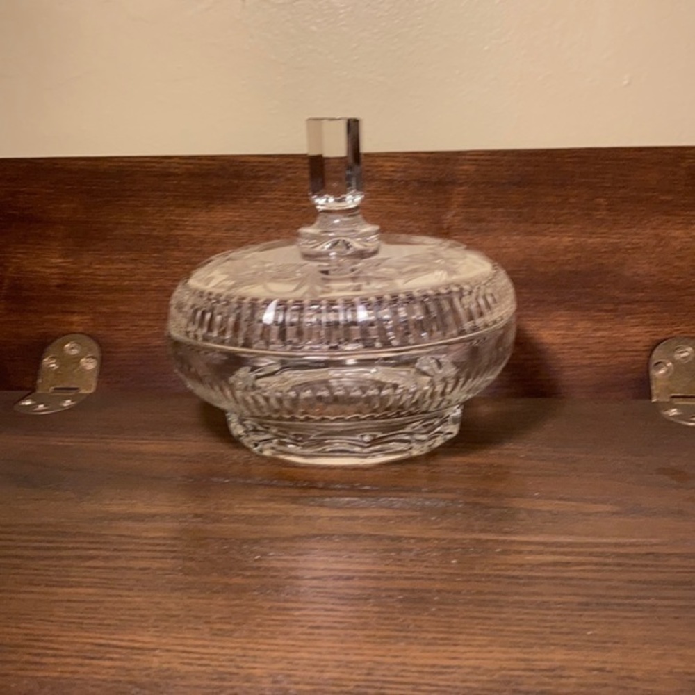 vintage candy dish with lid